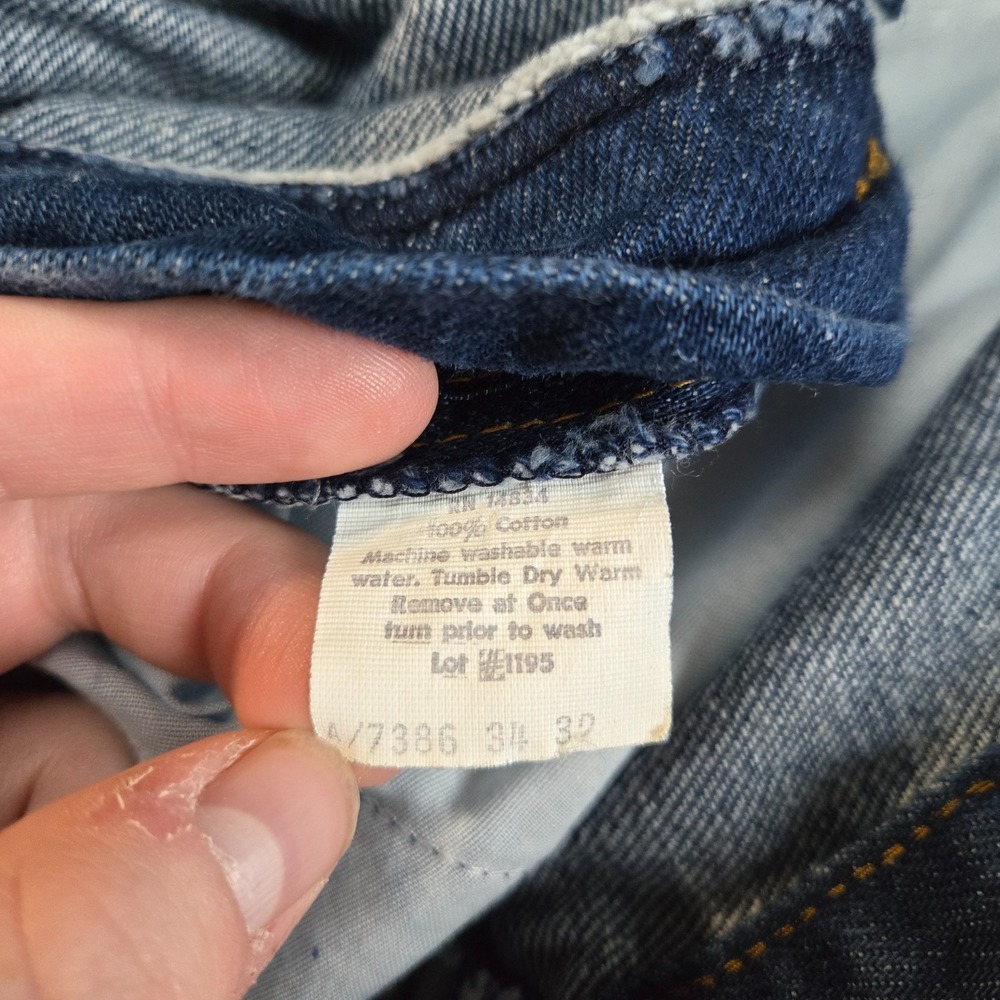 Vintage Bayly Jeans Mens 34x29* Straight Leg Dark Wash Outdoors 90s Made in USA - Picture 4 of 11